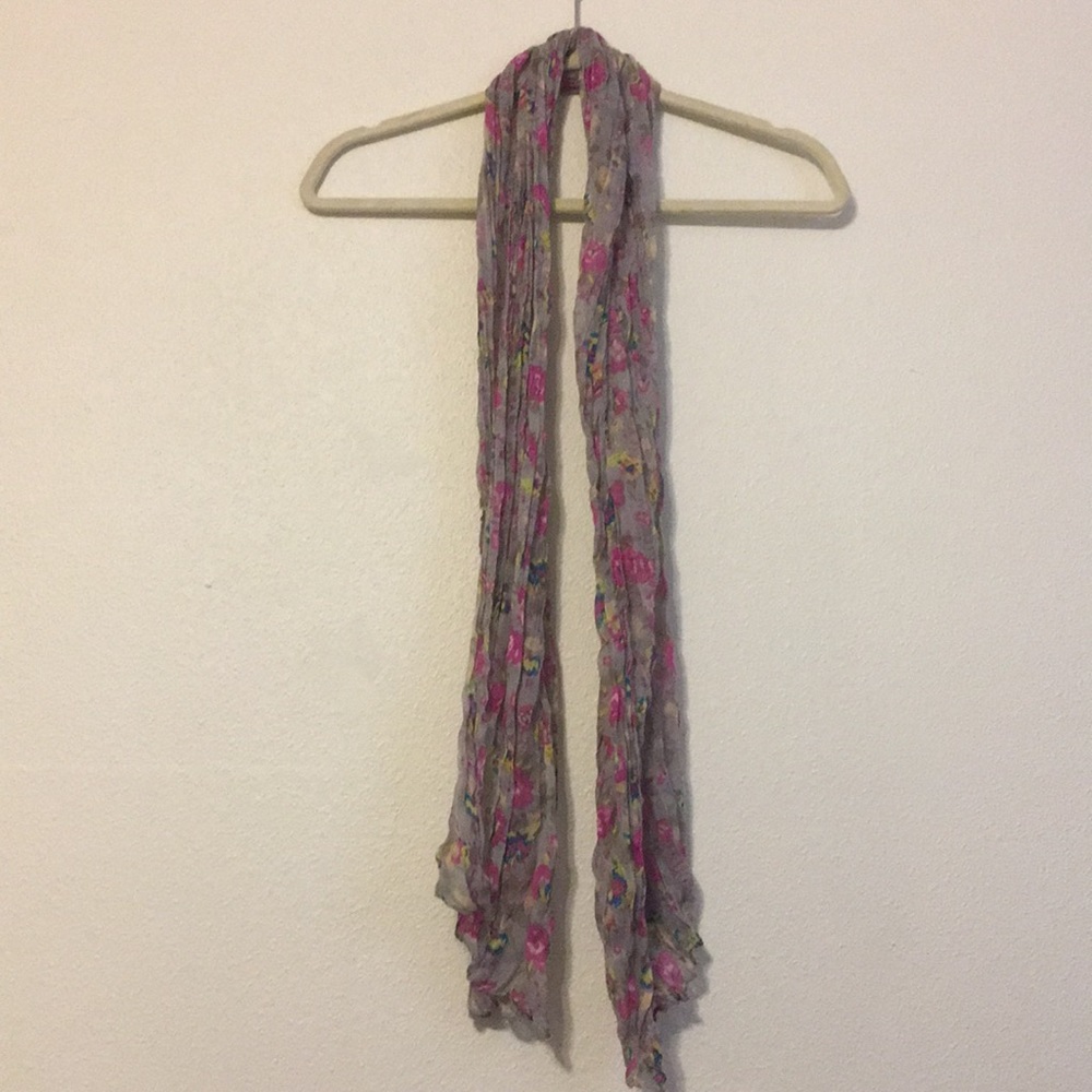 FLORAL PRINT THIN SCARF